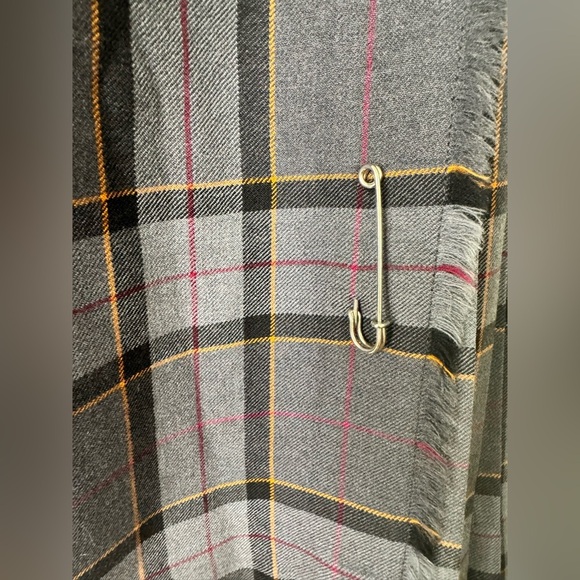 Vintage 70’s Aljean Pleated Plaid School Girl Preppy Wool Tartan Wrap Skirt - Picture 3 of 6